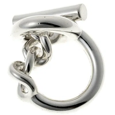 Pre-owned Hermes Silver Silver 925 Band Ring ()