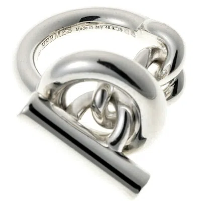 Pre-owned Hermes Silver Silver 925 Band Ring ()