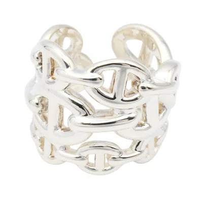 Pre-owned Hermes Silver Silver 925 Band Ring ()