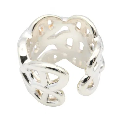 Pre-owned Hermes Silver Silver 925 Band Ring ()