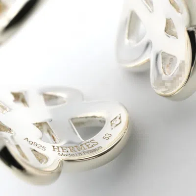 Pre-owned Hermes Silver Silver 925 Band Ring ()
