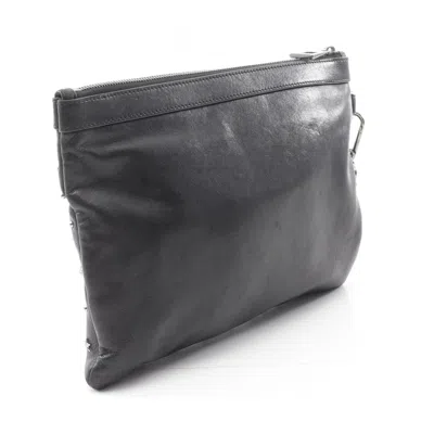 Pre-owned Jimmy Choo Black Leather Clutch Bag ()