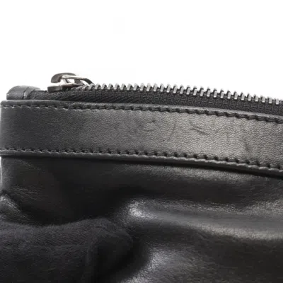 Pre-owned Jimmy Choo Black Leather Clutch Bag ()