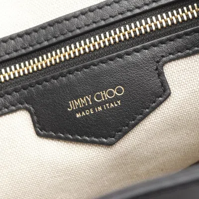 Pre-owned Jimmy Choo Black Nylon Canvas Leather Backpack ()