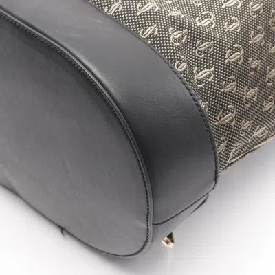 Pre-owned Jimmy Choo Black Nylon Canvas Leather Backpack ()