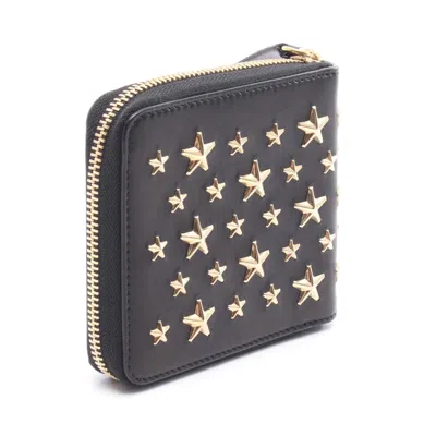 Pre-owned Jimmy Choo Black Leather Wallet (bi-fold) ()