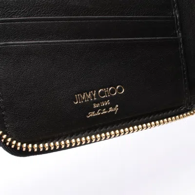 Pre-owned Jimmy Choo Black Leather Wallet (bi-fold) ()