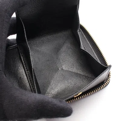 Pre-owned Jimmy Choo Black Leather Wallet (bi-fold) ()
