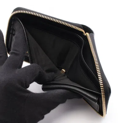 Pre-owned Jimmy Choo Black Leather Wallet (bi-fold) ()