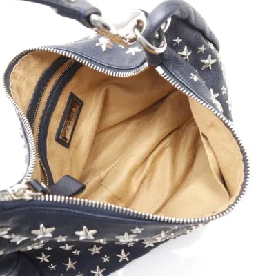 Pre-owned Jimmy Choo Navy Leather Shoulder Bag () In Blue