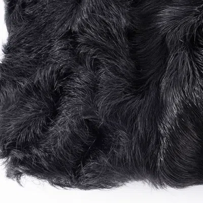 Pre-owned Loewe Black Fur Leather Pochette Shoulder Bag ()