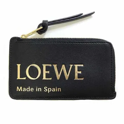 Pre-owned Loewe Black Leather Coin Purse/coin Case ()