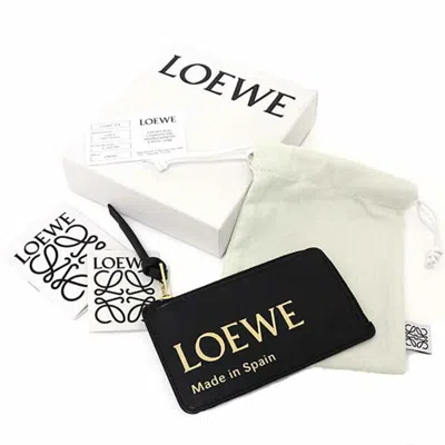 Pre-owned Loewe Black Leather Coin Purse/coin Case ()