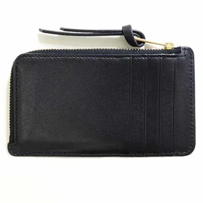 Pre-owned Loewe Black Leather Coin Purse/coin Case ()