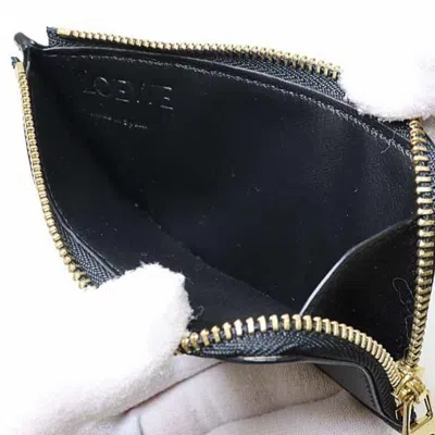 Pre-owned Loewe Black Leather Coin Purse/coin Case ()