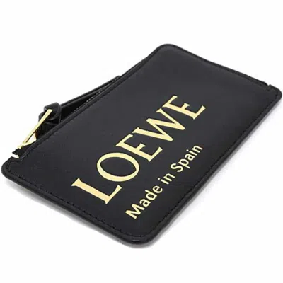 Pre-owned Loewe Black Leather Coin Purse/coin Case ()