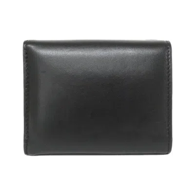 Pre-owned Loewe Black Leather Wallet (tri-fold) ()