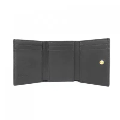 Pre-owned Loewe Black Leather Wallet (tri-fold) ()