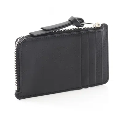 Pre-owned Loewe Black Multi-color Leather Coin Purse/coin Case ()