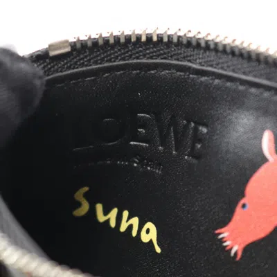 Pre-owned Loewe Black Multi-color Leather Coin Purse/coin Case ()