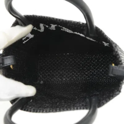 Pre-owned Loewe Black Raffia Leather Shoulder Bag ()