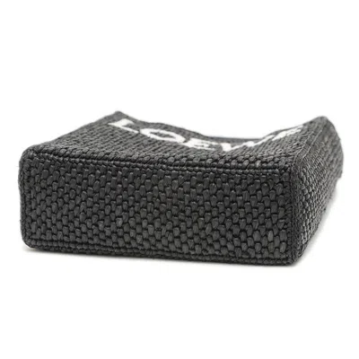 Pre-owned Loewe Black Raffia Leather Shoulder Bag ()