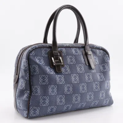 Pre-owned Loewe Blue Denim Handbag ()