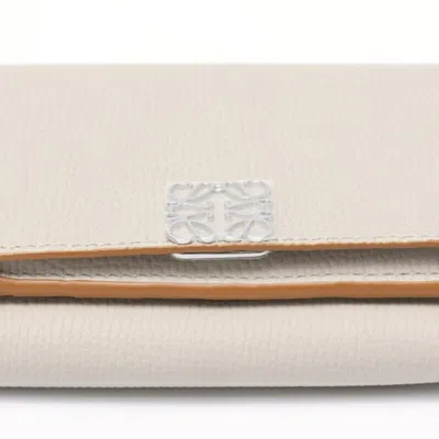 Pre-owned Loewe Grayish Leather Wallet (tri-fold) ()