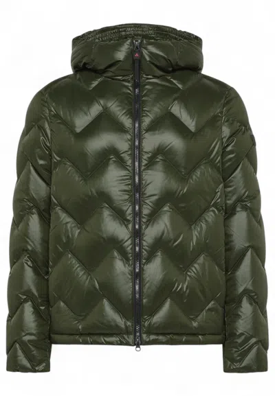 Peuterey Piumino Con Trapunta Chevron Verde In Green