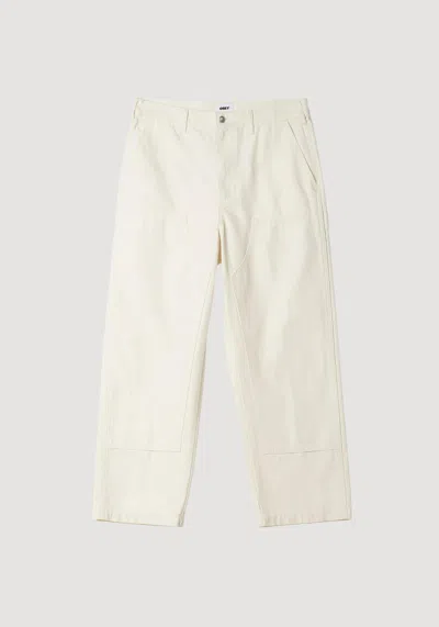 Obey Big Timer Twill Double Knee Carpenter Pa In White