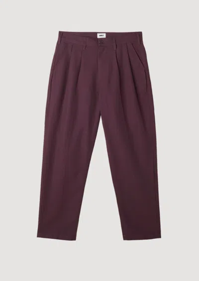 Obey Fubar Pleated Pant In Brown