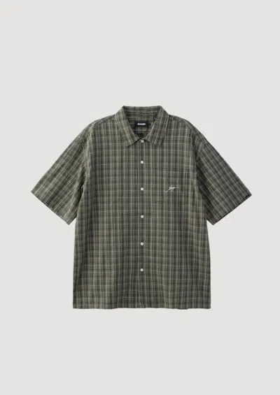 Xlarge Embroidered Plaid S/s Shirt In Green
