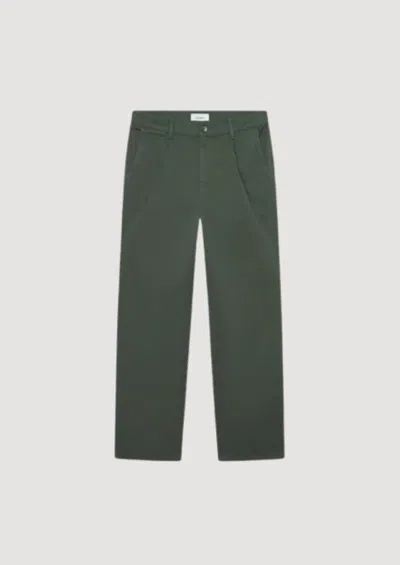 Les Deux Romeo Pleated Chino Pants In Green