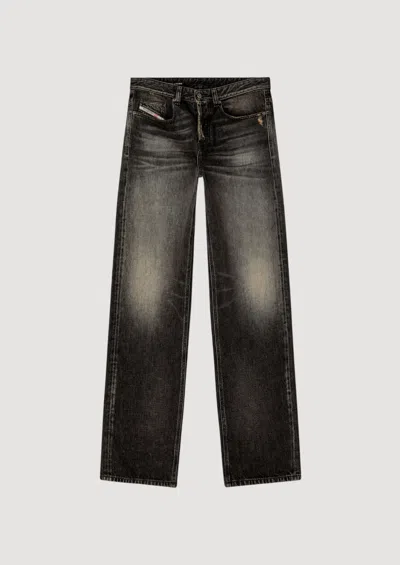 Diesel Gray Relaxed 2001 D-macro Jeans In Black
