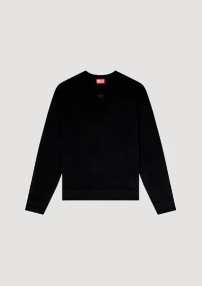 Diesel K-valiam Knit Cut-out Logo In Black