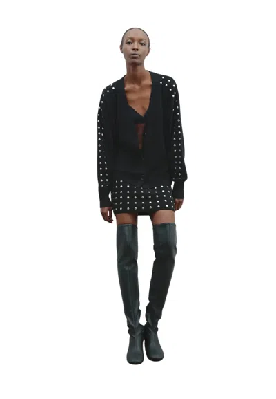 Akep Cardigan Woman  With Studs In Black