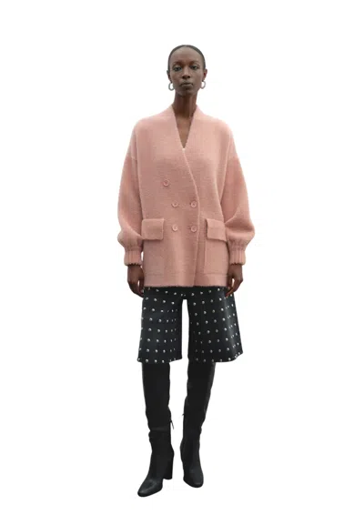 Akep Coat Picot Woman  Knitted In Pink