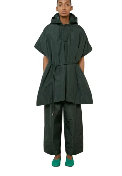 Meimeij Mantella Oversized Cape In Martini Green In Green