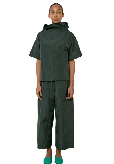 Meimeij Blue Woman  Half Sleeve In Green