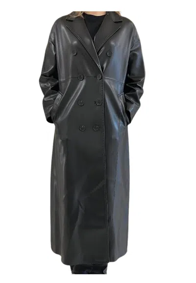 Meimeij Women's Coat  Long In Black