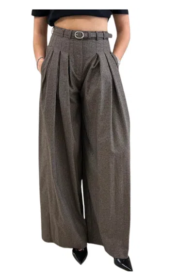 Meimeij Women's Trousers  With Belt In Multi