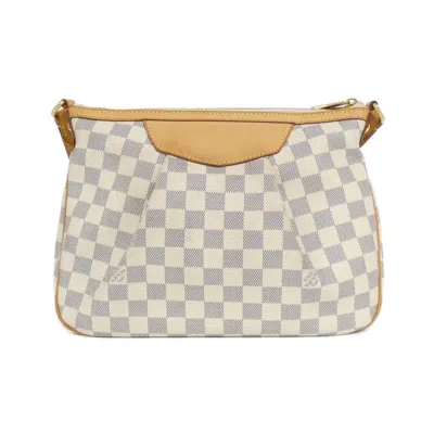 Pre-owned Louis Vuitton Azur Coated Canvas Shoulder Bag () In Blue