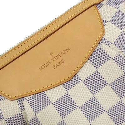 Pre-owned Louis Vuitton Azur Coated Canvas Shoulder Bag () In Blue
