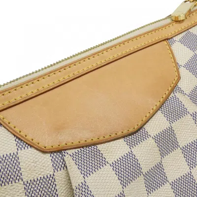 Pre-owned Louis Vuitton Azur Coated Canvas Shoulder Bag () In Blue