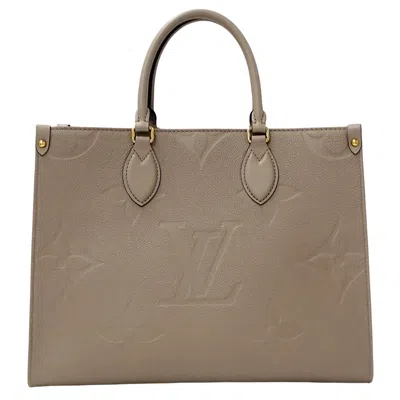 Pre-owned Louis Vuitton Beige Tourterelle Monogram Empreinte Handbag Tote Bag () In Brown