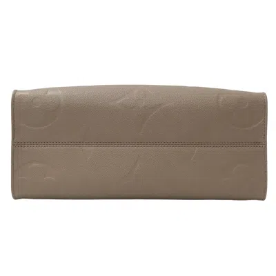 Pre-owned Louis Vuitton Beige Tourterelle Monogram Empreinte Handbag Tote Bag () In Brown