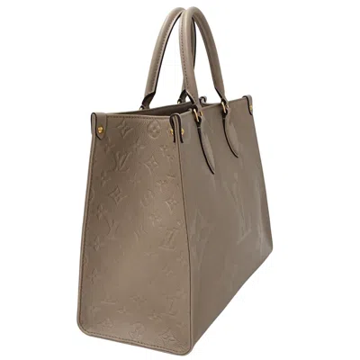 Pre-owned Louis Vuitton Beige Tourterelle Monogram Empreinte Handbag Tote Bag () In Brown