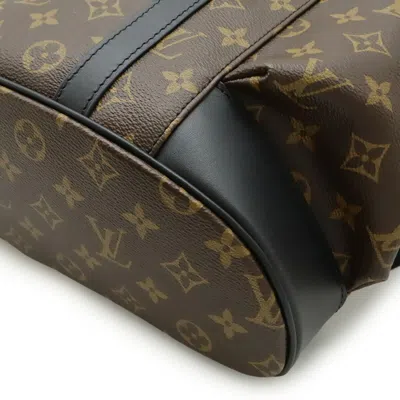 Pre-owned Louis Vuitton Black Brown Leather Backpack Shoulder Bag () In Multi