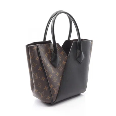 Pre-owned Louis Vuitton Black Brown Noir Coated Canvas Leather Tote Bag ()