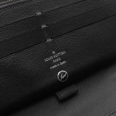 Pre-owned Louis Vuitton Black Coated Canvas Long Wallet (bi-fold) ()